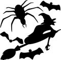 silhouettes, unusual silhouettes for halloween, illustration for halloween, halloween, clipart, vector silhouettes